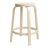 Artek 64 Barhocker Gestell klar lackiert 65cm| Barhocker