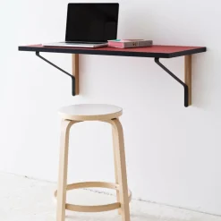 Artek 64 Barhocker Gestell klar lackiert 65cm| Barhocker