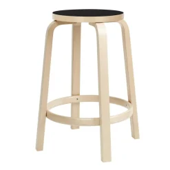 Artek 64 Barhocker Gestell klar lackiert 65cm| Barhocker
