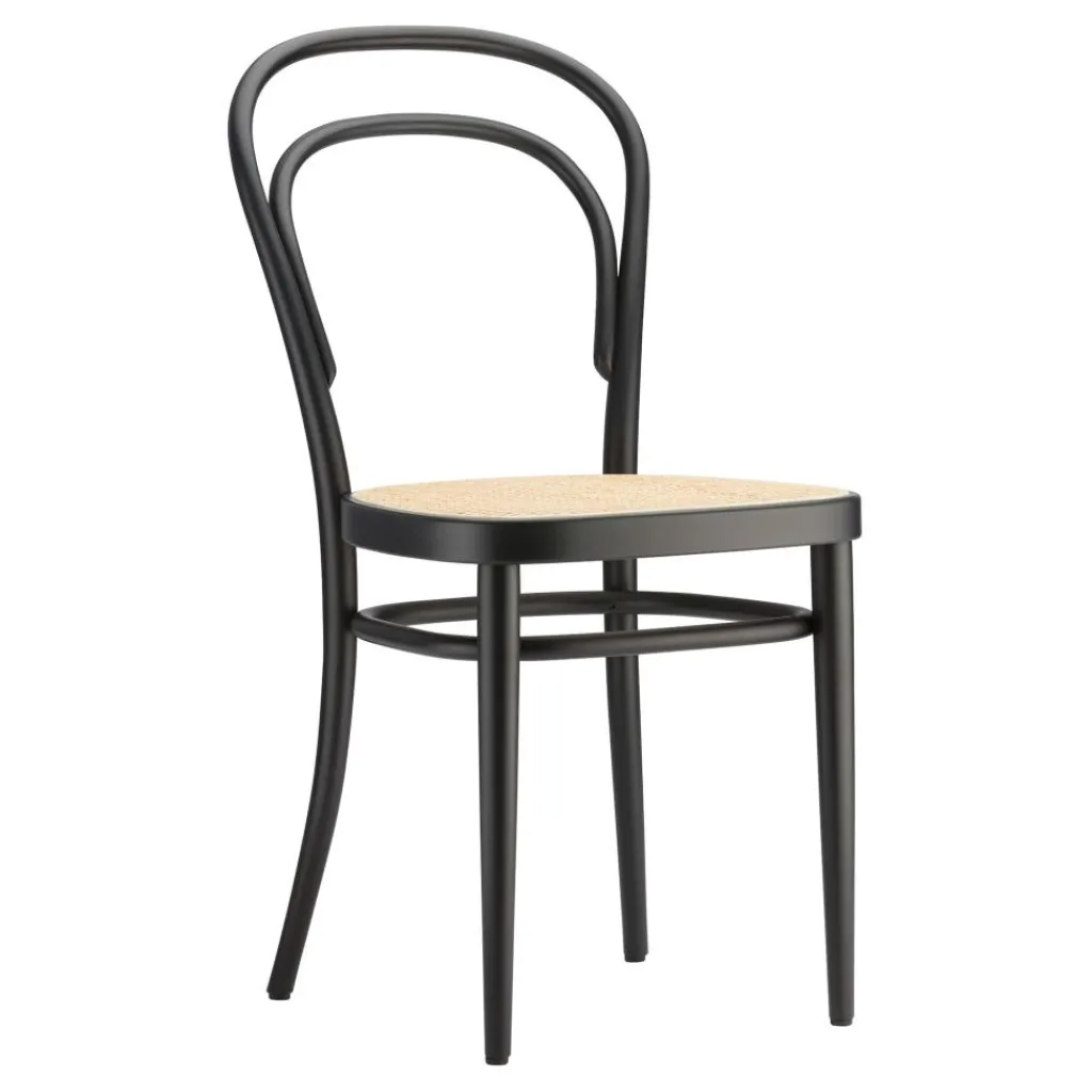 Stühle^Thonet 214 Bugholzstuhl mit Rohrgeflecht