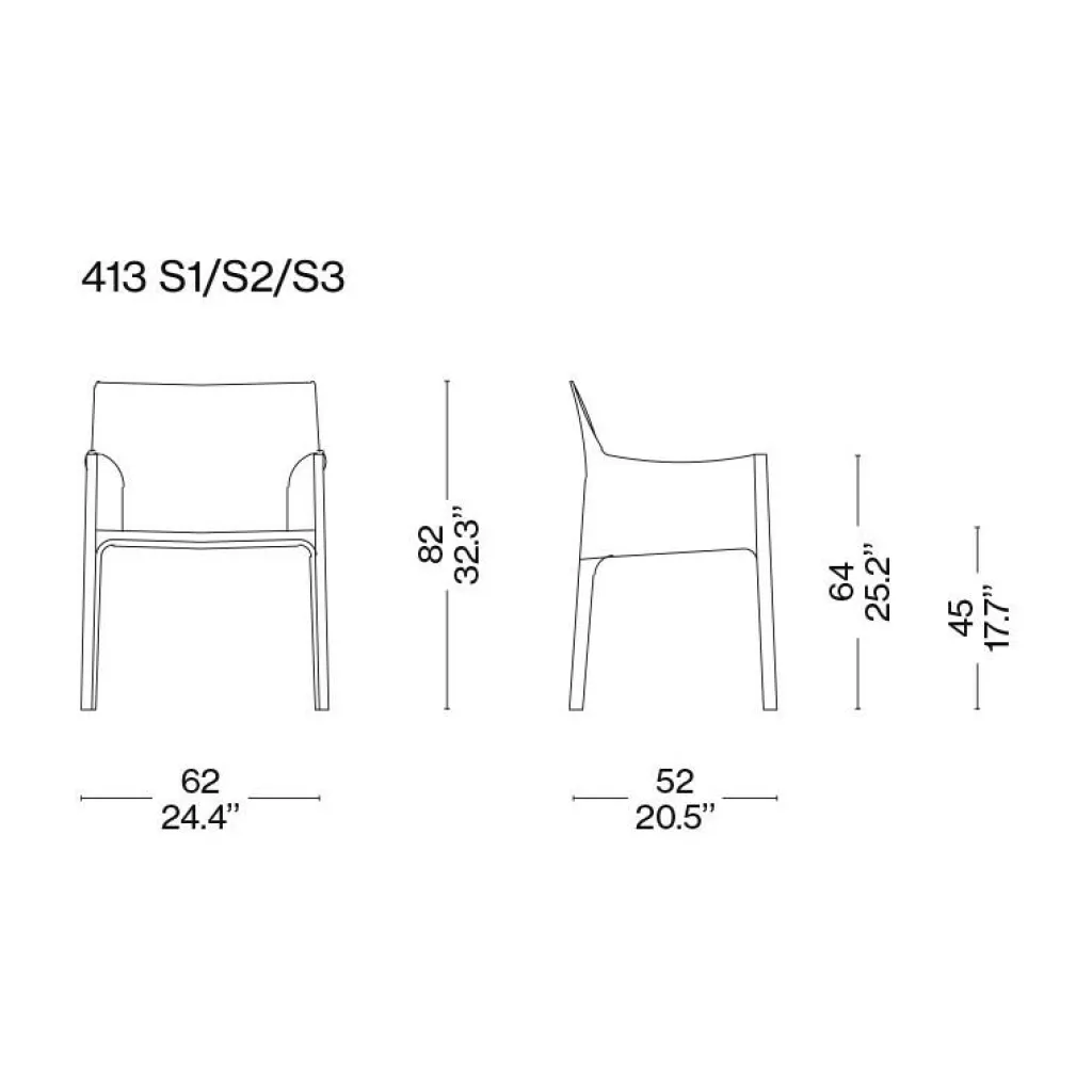 Cassina 413 Cab Armlehnstuhl Leder| Stühle