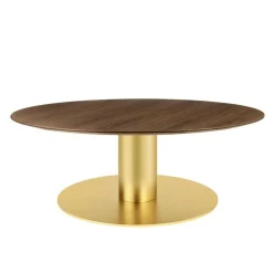 Beistelltische|Tische^Gubi 2.0 Coffee Table Gestell Messing Ø110cm
