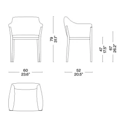 Cassina 140 Cotone Slim Armlehnstuhl Leder| Stühle