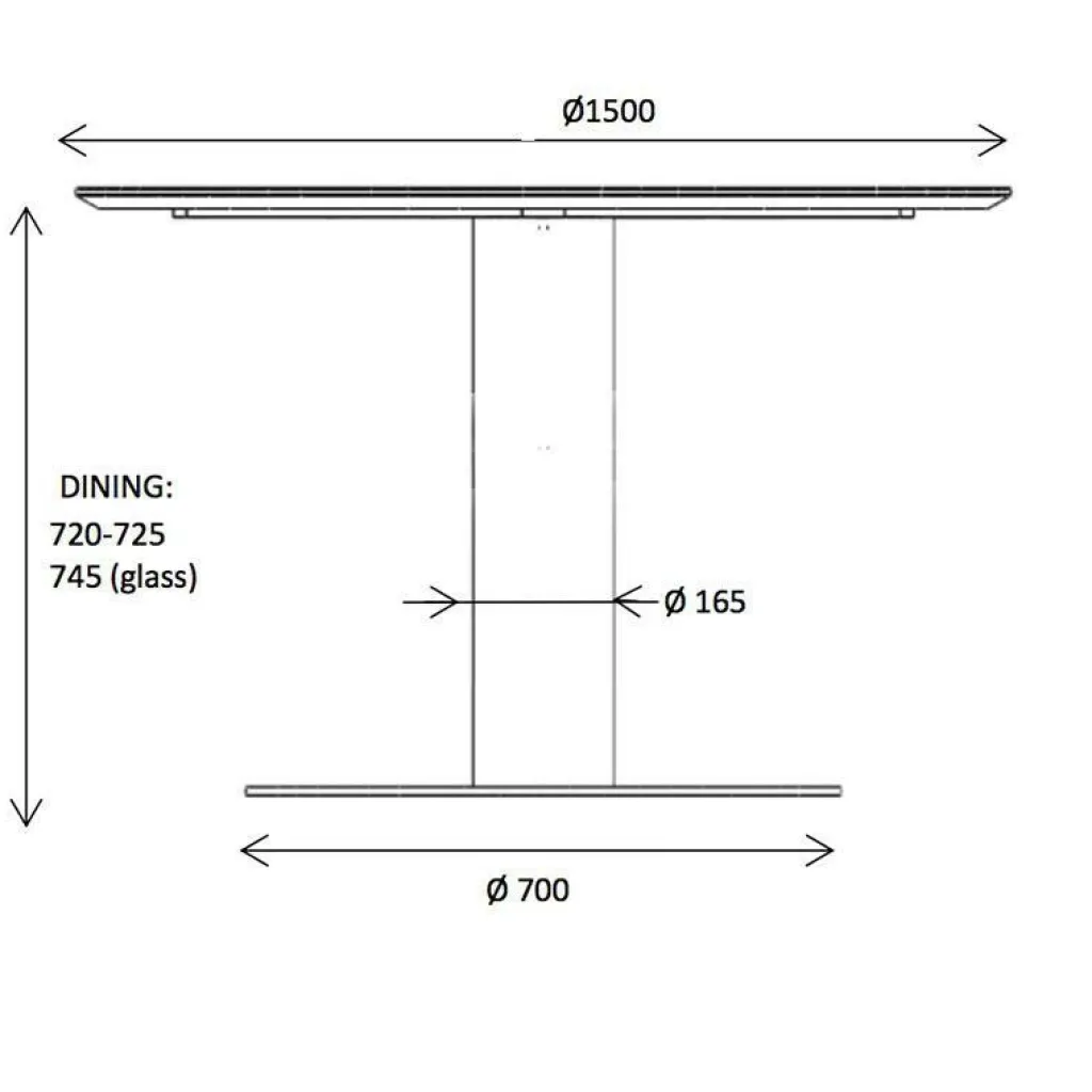 Gubi 2.0 Dining Table Gestell Messing Ø150cm| Tische