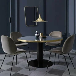 Gubi 2.0 Dining Table Gestell schwarz Ø110cm| Tische|Esstische