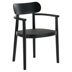 Stühle^Thonet 118 FV Armlehnstuhl mit Rohrgeflecht Dark Melange