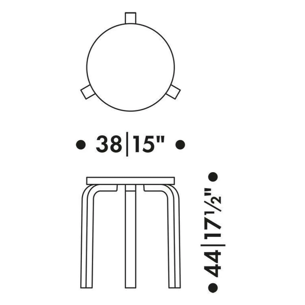 Artek 60 Hocker gebeitzt| Hocker