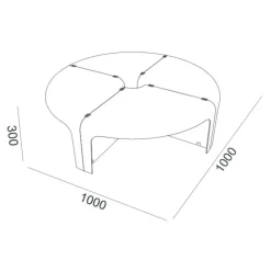B-Line 4/4 Kaffeetisch| Beistelltische