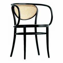Thonet 210 R Bugholz-Armlehnstuhl mit Rohrgeflecht| Stühle