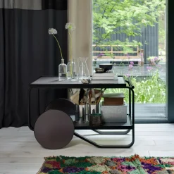 Servierwagen^Artek 901 Teewagen Gestell Birke schwarz