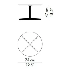 Beistelltische^Fritz Hansen A222 Couchtisch