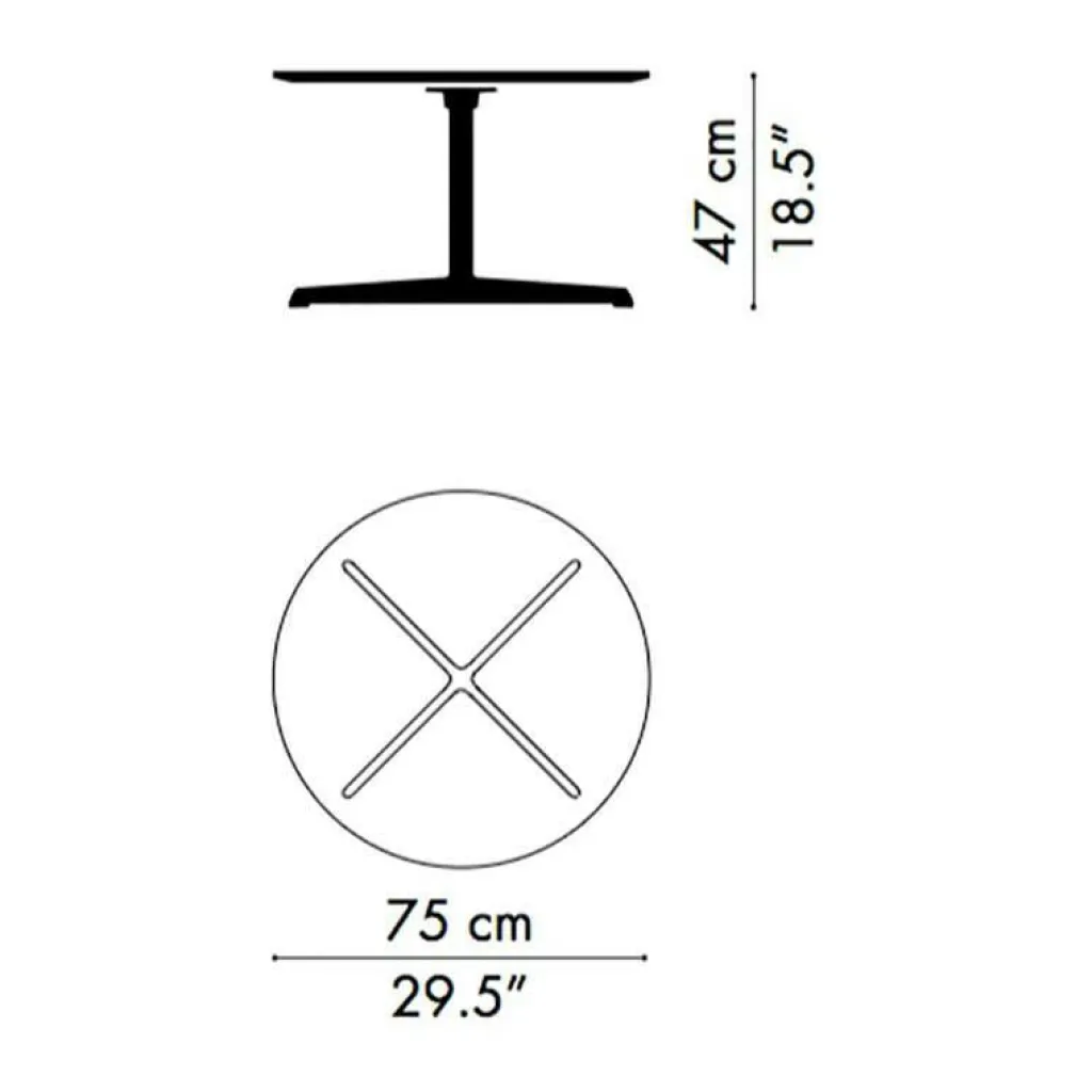 Beistelltische^Fritz Hansen A222 Couchtisch