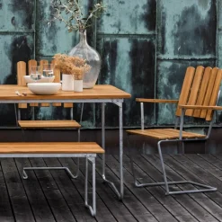 Gartenstühle^Grythyttan A2 Gartenarmlehnstuhl Teak