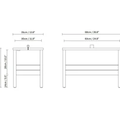 Form & Refine A Line Truhenbank 68cm| Bänke