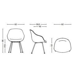 Stühle^HAY About a Chair 127 Armlehnstuhl Leder