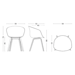 HAY About a Chair AAC 22 2.0 Armlehnstuhl Eiche schwarz lackiert| Stühle