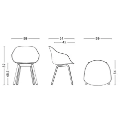 HAY About a Chair AAC 222 2.0 Armlehnstuhl Eiche schwarz lackiert| Stühle
