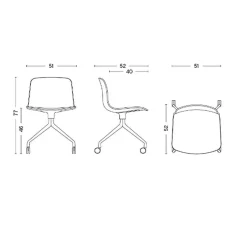 Bürostühle^HAY About a Chair AAC 14 2.0 Drehstuhl mit Rollen