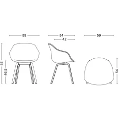 Stühle^HAY About a Chair AAC 223 Armlehnstuhl Eiche lackiert