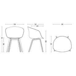 Stühle^HAY About a Chair AAC 23 Armlehnstuhl Eiche schwarz