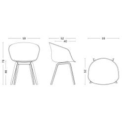 HAY About a Chair AAC 23 Armlehnstuhl Leder| Stühle