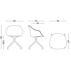 HAY About a Chair AAC 221 Drehstuhl Gestell schwarz| Stühle