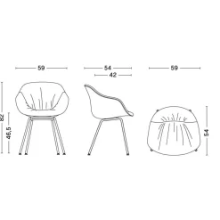 HAY About a Chair AAC 227 Soft Armlehnstuhl Gestell schwarz| Stühle