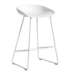 Barhocker^HAY About a Stool AAS 38 2.0 Barhocker niedrig Gestell weiß