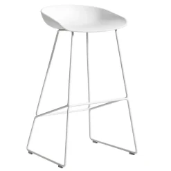 Barhocker^HAY About a Stool AAS 38 2.0 Barhocker hoch Gestell weiß