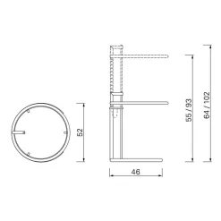 Beistelltische^ClassiCon Adjustable Table E 1027 Beistelltisch