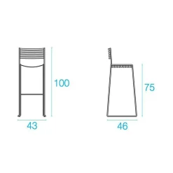 Outdoor-Barhocker^Emu Aero Outdoor Barhocker