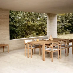 Garten-Beistelltische^Carl Hansen AH912 Outdoor Lounge Tisch/ Gartenbank 123.5x48.5cm