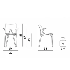 Stühle^Kartell AI Metal Armlehnstuhl
