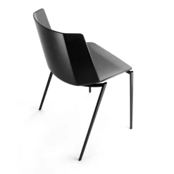 Stühle^MDF Italia Aiku Stuhl Gestell keilförmig grafitgrau