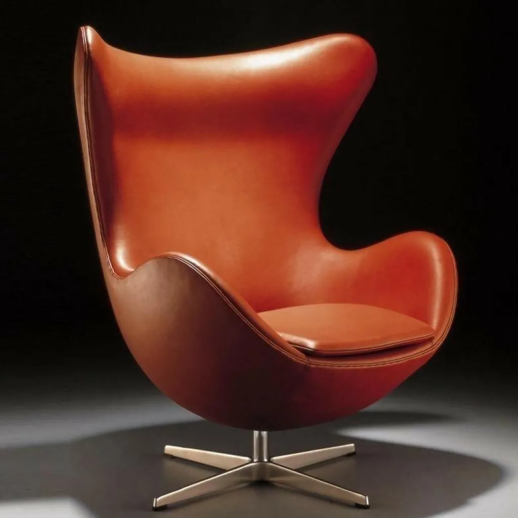 Sessel^Fritz Hansen Aktion Egg Chair/Das Ei™ Sessel + Hocker Leder