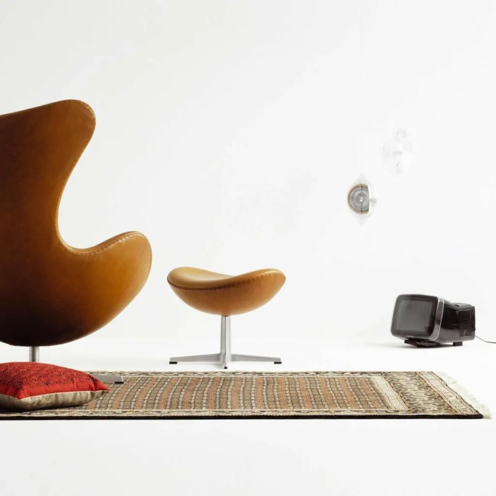 Sessel^Fritz Hansen Aktion Egg Chair/Das Ei™ Sessel + Hocker Leder