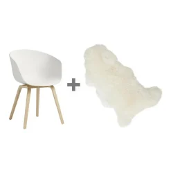 Stühle^HAY Aktionsset About a Chair 22 2.0 Armlehnstuhl + Fell