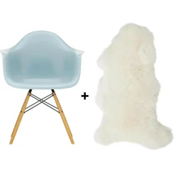 Stühle^Vitra Aktionsset Eames Plastic Armchair DAW RE + Lammfell gratis