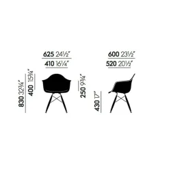 Stühle^Vitra Aktionsset Eames Plastic Armchair DAW RE + Lammfell gratis