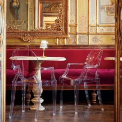 Stühle^Kartell Aktionsset Louis Ghost Armlehnstuhl + Fell