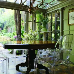 Stühle^Kartell Aktionsset Louis Ghost Armlehnstuhl + Fell