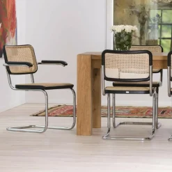 Stühle^Thonet Aktionsset S 64 V Freischwinger + Fell