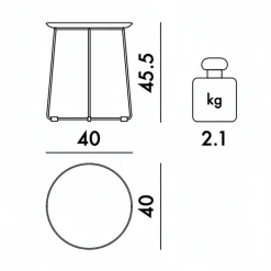 Kartell Al Wood Beistelltisch Esche| Beistelltische|Tische