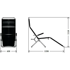 Embru Altorfer Modell 1158 Liegestuhl| Gartenliegen