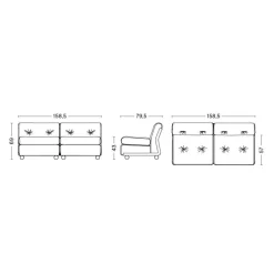 Sofas^HAY Amanta 2 Sitzer Sofa Leder
