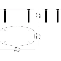 Tische^Fritz Hansen Analog™ JH63 Esstisch 185x105cm