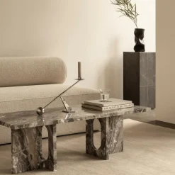 Beistelltische^Audo Androgyne Couchtisch Gestell Marmor 120x45cm