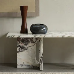 Beistelltische^Audo Androgyne Couchtisch Gestell Marmor 120x45cm