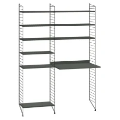 Regalsysteme^String Arbeitsplatzkombination 140x200x30cm