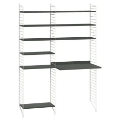 Regalsysteme^String Arbeitsplatzkombination 140x200x30cm